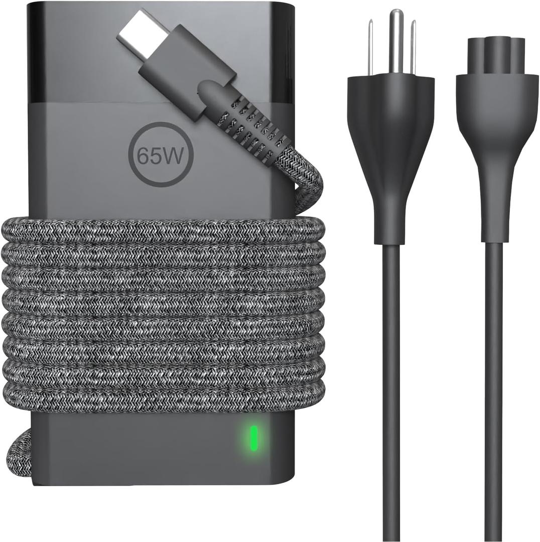 65W USB C New Slim Laptop Charger Power Cord Compatible with HP Elitebook, Envy X360, Spectre X360, Chromebook, Probook, Zbook, Elite X2 Type C Ac Adapter Fast Charging Computer Charger