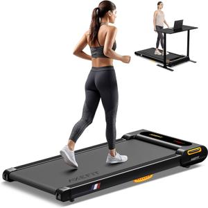 Walking Pad Under Desk Treadmill for Home Office - 2 in 1 Quiet Portable Treadmill for Walking and Jogging with Remote Control, LED Display, 2.5HP (Black)