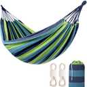 Camping Hammocks for Backyard Hanging Sturdy Garden Comfortable Fabric Hammock Indoor Tree Straps Up to 616lbs Weight Capacity with Travel Bag for Camping Portable Outdoor Patio (Cyan)