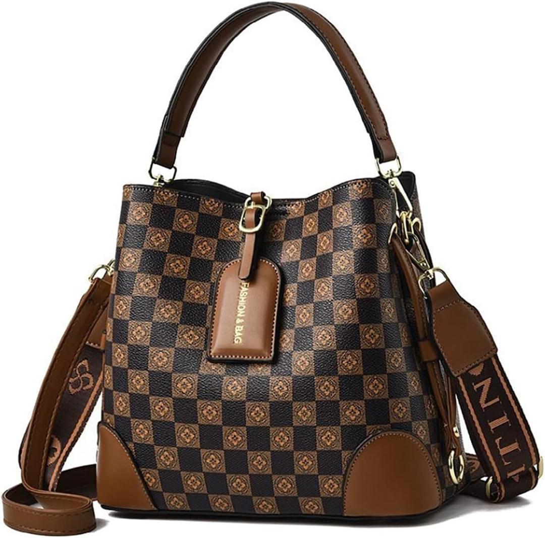 Women Handbags and Purse Tote Bags Ladies Satchel Shoulder Bag Retro Top Handle Hobo Purse (Coffee)