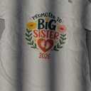 Kids Promoted to Big Sister 2026 T-Shirt (Medium, White)