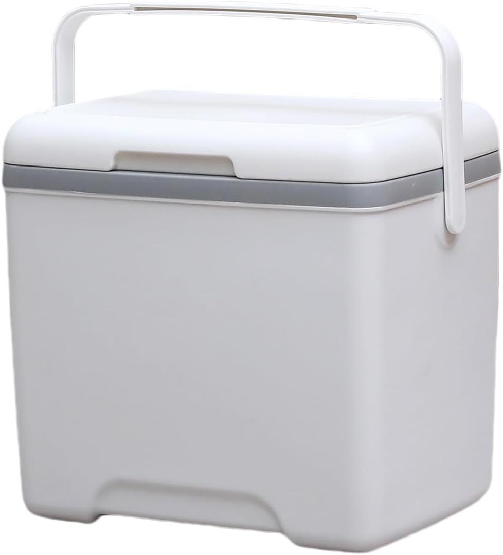 Portable 13L Outdoor Camping Picnic Insulated Thermal Cooler Box Ice Block Insulation Box (White)