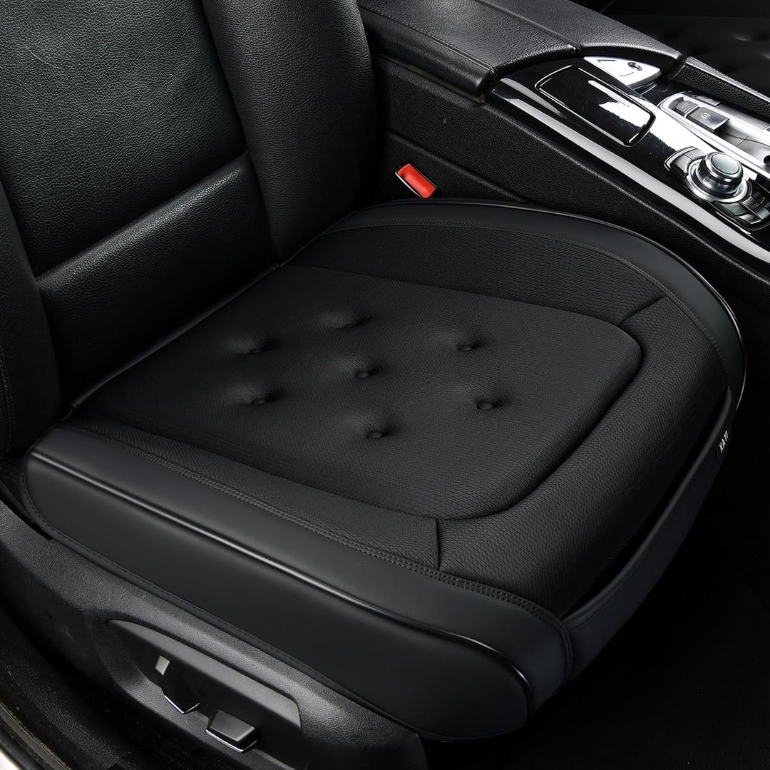 KAYI Car Seat Cover, Memory Foam Car Seat Cushion, Non-Slip Bottom Breathable Car Seat Cover, Relieve Tailbone Pain, Car Seat Protector, Suitable for 95% of Vehicles (Black)