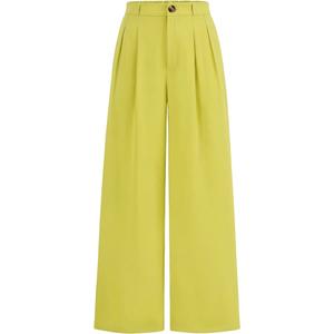 Wide Leg Pants for Women 2026 Dressy High Waisted Button Trousers, Large