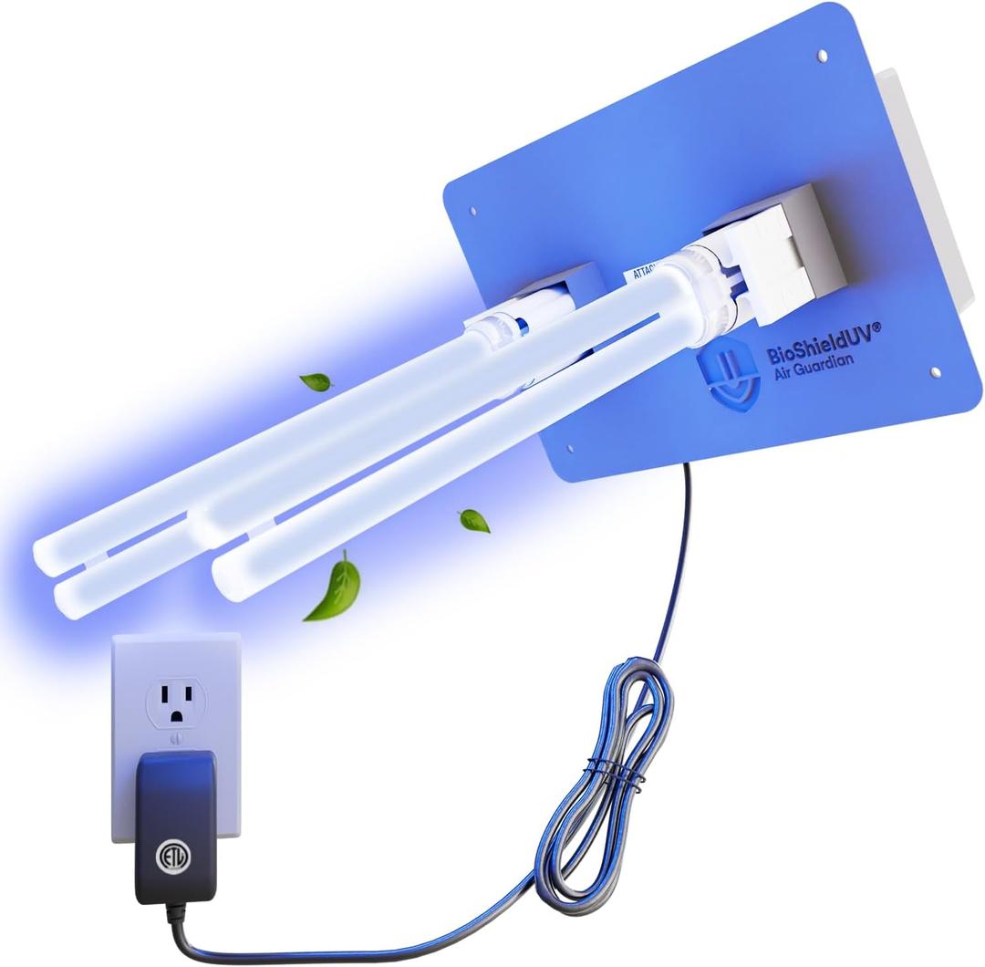 BioShieldUV 18W HVAC UV Light Air Purifier Light Bulb - Air Filter UV Lamp for Air Conditioner, Whole House Dual UV UVC Light in Duct Filter, UVC Light for HVAC AC Air Conditioner