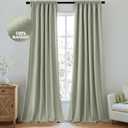 MIULEE 100% Blackout Curtains 96 Inch Long 2 Panels for Bedroom, Thick Black Out Curtain Room Darkening Back Tab Pleat Floor to Ceiling Window Drapes with Hooks for Living Room, Sage Green
