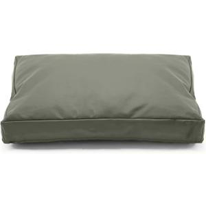 Dog Bed Cover,Waterproof Tough Plastic DIY Pet Bed Cover,Non Stick Hair Easy to Clean Rectangular Fillable Dog Bed Covers with Zipper(Greyish Green,36" L x 27" W x 4" Th,Cover Only)