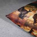 Emvency Throw Pillow Covers 20x20 Inches Set of 4 Horse Running Waist Horses Animal Square Decorative Couch Pillowcases for Home Decor Bedroom Sofa Living Room