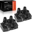 A-Premium Ignition Coil Set of 2 Compatible with Ford F-150 4.6L 1997-1999, Expedition 4.6L 1997-1999, Explorer 5.0L 1996-2001 & Lincoln Town Car 4.6L 1991-1997 & Mercury