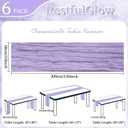6 Pack Lavender Purple Cheesecloth Table Runner 10FT Boho Cheese Cloths Fabric Table Runners 120 Inch Rustic Sheer for Spring Wedding Birthday Party Baby Shower Home Decorations