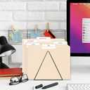 100PC Manila File Folder 1/3 Cut Tab Letter Size,Great for Organizing and Easy File Storage,Per Box