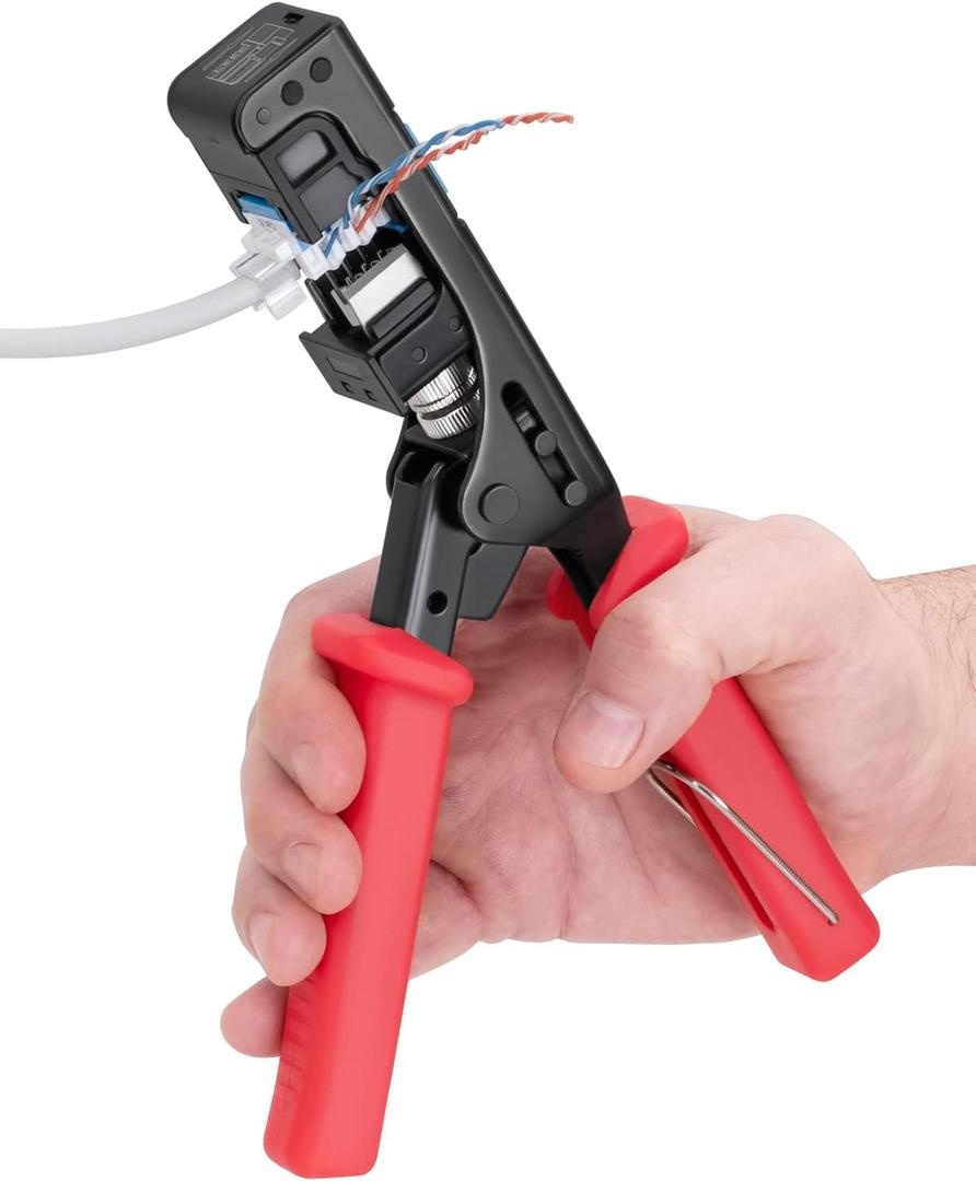 Everest 45Term - 45 Angled Speed Termination Keystone Tool - Time Saver Network Punch Down Tool - To Be Used ONLY with Everest 45 Angled RJ45 Cat5e, Cat6a and Cat6 Keystone Jacks (B0BCHJPRY4)