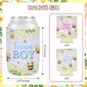 Serencatcher What Will Baby Bee Gender Reveal Party Decoration, 24pcs Bee Gender Reveal Can Cooler Team Boy Team Girl Can Sleeve for What It Will Bee Gender Reveal Baby Shower Party Supplies
