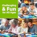 Aurora Winter Camp 500 Piece Puzzle for Adults, Fun Puzzles for Adults 500 Pieces with HD Print & Poster, 23" X 15" in Dust Free, for Gifts Halloween Christmas Family Games Lovers