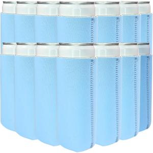 TahoeBay Slim Neoprene Can Cooler Sleeves (25-Pack) Skinny Tall Cans Bottles 12 Oz Thin Fit Seltzer Size Insulated Bulk Sublimation Blanks for Heat Press Vinyl Plain Blank (Placid Blue)