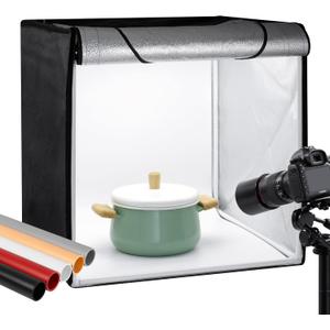 Finnhomy 20 x 20 Photo Box Professional Portable Photo Studio Photo Light Studio Photo Tent Light Box Table Top Photography Shooting Tent Box Lighting Kit