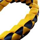 Graduation Leis - XL - About 65" long (Navy Blue & Yellow Gold)