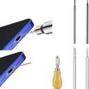 Damaged Screw Removal for Cell Phone, Broken Screw Extractor Set,4 Tungsten Steel Drill Bits(2.35mm) for Removing Stripped & Damaged Screws from Cell Phone, Laptops, Electronics, DIY Repair Tool Kit
