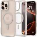 Spigen for iPhone 16 Pro Max Case, Ultra Hybrid MagFit [Compatible with Magsafe] [Anti-Yellowing] [Military-Grade Protection] - Frost Natural Titanium