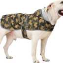 Dog Raincoat, Waterproof Dog Rain Jacket with Hood, Adjustable Rain Coat Poncho with Reflective Strips & Leash Hole for X-Large Dogs Puppies, Lightweight Pet Clothes