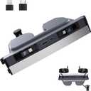 65W USB Charger Hub for Tesla Model Y Juniper 2025,2026 Accessories- 4-Port Fast Charging Hub with Sliding Cover, Retractable Phone Charger Hub, Docking Station for Tesla Model 3 Highland 2024-2026