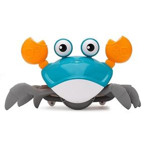Crawling Crab Toy for Babies & Toddlers | Rechargeable Musical Moving Toy with LED Lights | Sensor Obstacle Avoidance Tummy Time Toy | Interactive Educational Gift for Kids 6 Months+