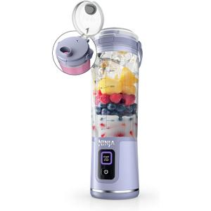 Ninja Blast Portable Blender, Cordless, 18oz. Vessel, Personal Blender For-Shakes and Smoothies, BPA Free, Leakproof-Lid and Sip Spout, USB-C Rechargeable, Dishwasher Safe Parts, Lavender, BC151ML