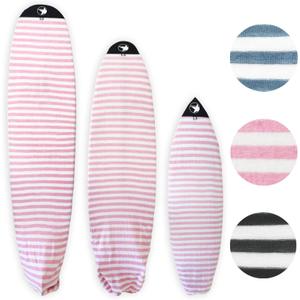 Surf Squared Surfboard Sock Cover and Paddleboard Cover - Lightweight Stretch Protective Surfboard Bag - Surfing Accessories - Shortboard, Longboard, Hybrid, Wakesurf, Standup Paddleboard SUP (6'0" Shortboard, Pink)