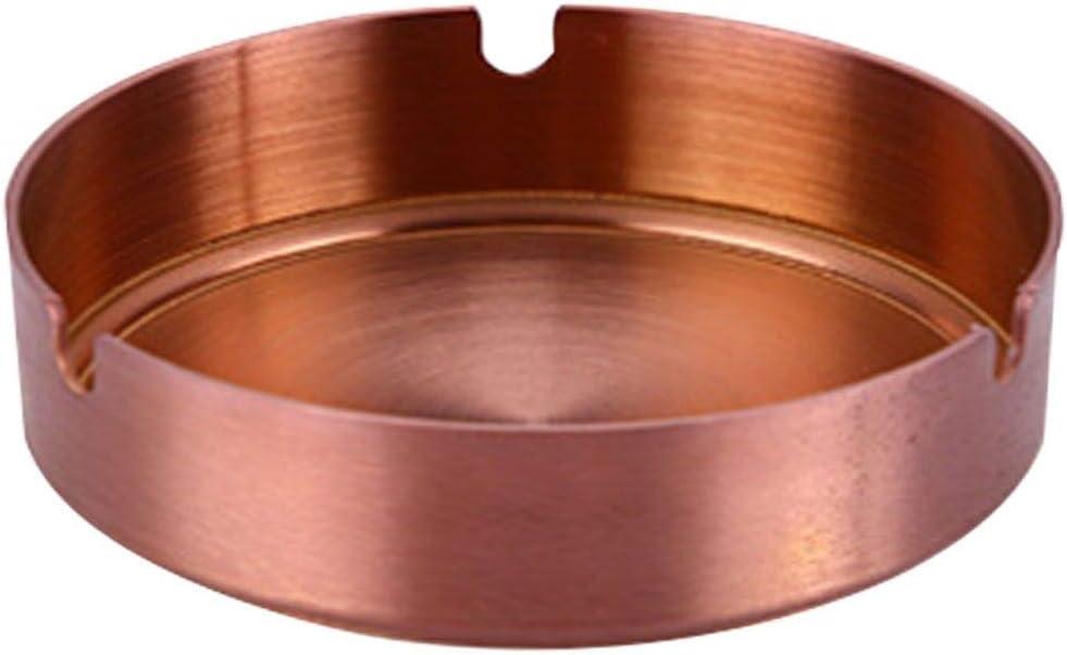 YOKIOU 2pcs Pink Ashtray Stainless Steel 3.9in Ash Holder for Home Office Hotel (Pink)