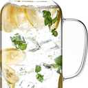 Hannadepot Glass Pitcher, 1 Gallon/3.8L Glass Water Pitcher with Lid and Spout, Heat/Cold Resistant Borosilicate Glass Water Carafe for Coffee, Juice and Homemade Beverage (EXP 12/31/36)