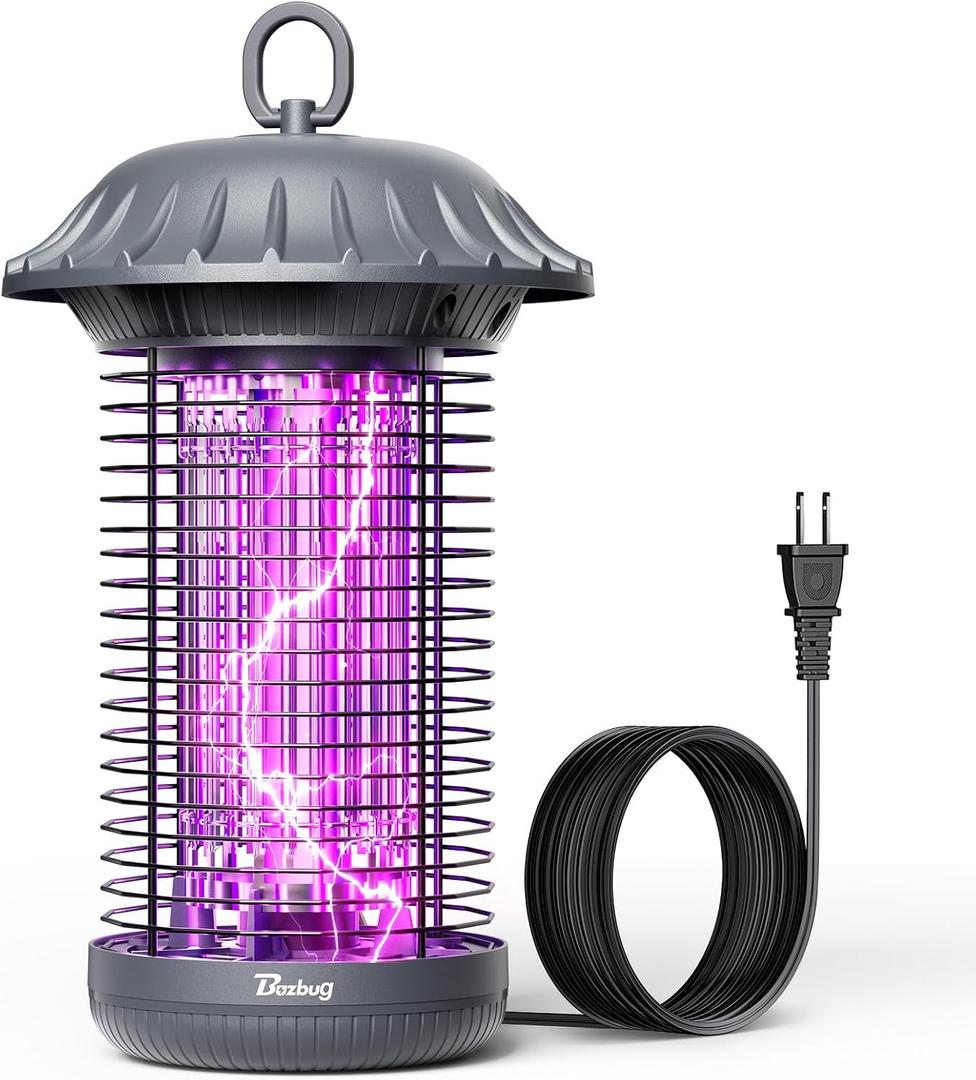 Buzbug LED Bug Zapper Indoor Outdoor, 10 Years Lifespan, 6.5ft Power Cord, IPX4 Waterproof, High-Voltage, Mosquito Zapper, Fruit Fly Mosquito Moth Gnat Trap Killer Zapper -MO008C (Pewter) Buzbug LED Bug Zapper Indoor Outdoor, 10 Years Lifespan, 6.5ft Power Cord, IPX4 Waterproof, High-Voltage, Mosquito Zapper, Fruit Fly Mosquito Moth Gnat Trap Killer Zapper -MO008C (Pewter)