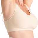 SHAPERMINT Bralettes for Women with Support - Adjustable Wireless Support Bra, Full Coverage No Underwire Seamless Bra M