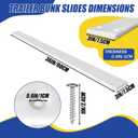 PE Boat Trailer Bunk Slides, 36" X 3", 36" X 4",48" X 3",48" X 5", Heavy Duty Trailer Bunk Glides Pads, Smoother Boat Trailer Glide Bunk Enders for Loadings and Launches Easier
