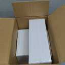 Goodluck 100 Pack Square Plastic Plates, Heavy Duty 50 Dinner Plates 9.5" and 50 Dessert Plates 6.5", Fancy Disposable Plates for Wedding, Holiday Party, Birthday, White