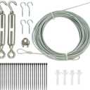 Newhouse Lighting 48 ft String Light Hanging, Mounting Kit, Wire, Mounting Hooks
