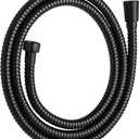 OFFO Shower Hose, Kink Free Stainless Steel Shower Hose Attachment Electroplating Handheld Shower Head Hose Flex Hoses Extension with Brass Insert & Nut for Pet Bathing Cleaning 80 in, Matte Black
