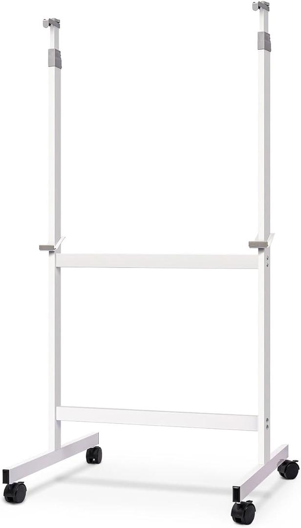 Flash Furniture HERCULES Series 64.25"W x 64.75"H Reversible Mobile Cork Bulletin Board and White Board with Pen Tray