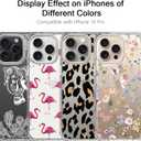 bicol for iPhone 16 Pro Case with Screen Protector, Enhanced Camera Protection, Crystal Acrylic Clear with Fashionable Pattern Designs for Girls Women, Slim Fit Protective Phone Cover, Cute Giraffe