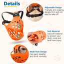 BARKLESS Short Snout Dog Muzzle, Soft Silicone Flat Faced Muzzle for French Bulldog Shih Tzu and Pug for Biting Chewing Licking and Grooming, Allows Panting, S
