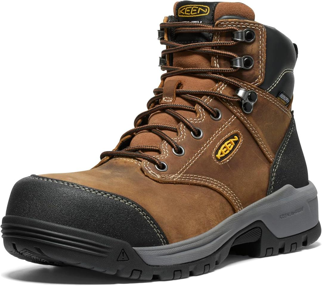 KEEN Utility Evanston 6" Composite Toe Waterproof (15 Wide, Bison/Black)
