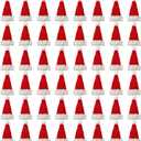 Bencailor 48 Pcs Mini Santa Hats for Crafts Small Christmas Knit Hat Tiny Snowman Bottle Cover Holder Doll Cap for Table Cover (Classic)