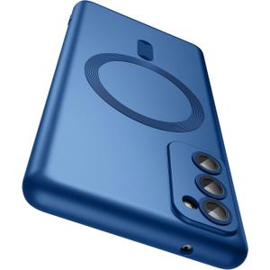 LEKEVO Magnetic for Samsung Galaxy S20 FE 5G Case Compatible with MagSafe OnlyBuilt-in Camera Lens Protector Slim Soft TPU Shockproof Phone Shell (Blue)