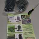 Bakulyor 50pcs Green Artificial Turf Stakes Staples + 50pcs Buffer Washer, 6 Inch 11 Gauge Landscape Staples, Galvanized Lawn Spikes, Heavy Duty Yard Ground Pin for Grass Weed Barrier Sod Fabric