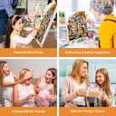 GHHKUD House Paint by Numbers with Frame for Adults Beginners, DIY Landscape Paint by Numbers for Age 6-12, Art on Canvas Gifts Home Wall Decor 8x12in