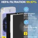 FLT5900 Filter J Replacement For G-Guardian AC5900WCA & AC5900WDLX Air Purifier 99.97% Powerful Filtration Includes 2 White Filters and 6 FLT21CB4 Activated Carbon Pre-Filters
