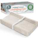 Contoured Baby Changing Pad Waterproof & Breathable Diaper Changing Pad | Removable Washable Cover, Non-Slip Base & Safety Strap | Standard Size for Dresser & Changing Table Pads