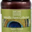 6 oz Modern Masters ME704 Black Cherry Metallic Paint Collection, Satin Water-Based Decorative Metallic Paint