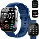 Jugeman Smart Watch (Answer/Make Calls), 1.91" HD Screen SmartWatch for Women Fitness Activity Tracker Heart Rate/Sleep Monitor/Pedometer, Smart Watches for Android iOS Blue