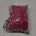 BERON 27 Inches Dark Pink Wig with Bangs Hot Pink Wig for Women Fluffy Wavy Heat Resistant Synthetic Wig (Hot Pink)