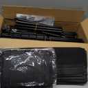 6 Tier Shoe Rack, Shoe Organizer Storage for 24-30 Pairs Shoe and Boot, Long Shoe Shelf with Hook and Side Pocket Free Standing Tall Shoe Rack Organizer for Closet, Entryway, Dorm (Black)